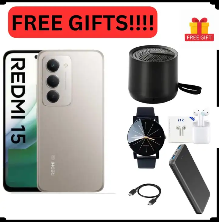 [NEW ARRIVAL] Redmi 15 4G 6.9" 128GB ROM +6GB RAM 7000mAh 33W charger ip64 50MP+8 MP Octa-core Qualcomm SM6225 Snapdragon 685 (6 nm)IPS LCD, 144Hz Android 15 Fingerprint phone smartphones +FREE GIFTS