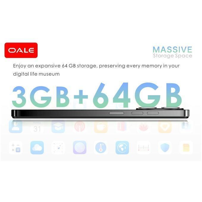 [NEW ARRIVAL] OALE X7 64GB ROM+3GB RAM SCREEN 6.6’’ CAMERA 8MP BACK+5MP FRONT FINGERPRINT ANDROID 13 HIGH CAPACITY BATTERY BRAND NEW SMART PHONE