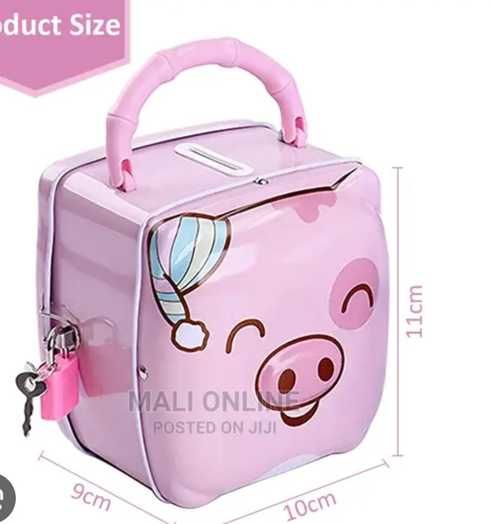 Metallic Piggy Bank 🐷✨
🔒 Comes with a secure padlock & 2 keys
💙💗 Available in Blue & Pink
💰 Strong, durable & perfect for kids or adults!

🔥 Start your savings journey today! 🔥