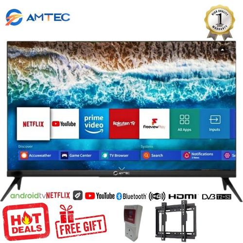 Amtec 32R1S,FRAMLESS 32" Inch Bluetooth SmartAndroid TVNetflixYoutube+TVGuard+Bracket + FREE FREE DELIVERY TODAY