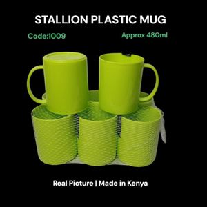 STALLION 12pcs Plastic Mug /Cup durable and versatile drinking mug, perfect for everyday use at home, school, office, or outdoor activities. Ideal for tea, coffee, milk, juice, water, and more.
