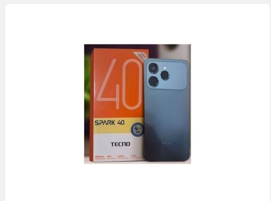 [New Arrivals] TECNO SPARK 40 128GB +8(4+4)GB 6.67" 120Hz Phone Dynamic Port 50MP Dual Speaker 5200mAh 45W Type-C Dual SIM 4G Side Fingerprint IP64 Smart AI Phones