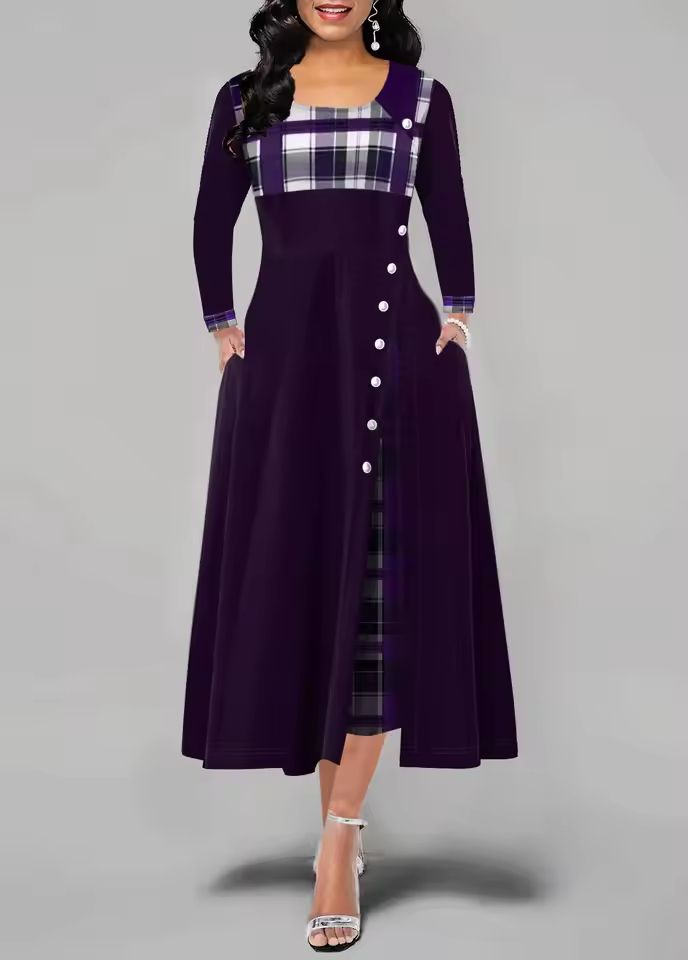 New Plus Size Long Maxi Dresses Women African Dresses Print Office Ladies Dress