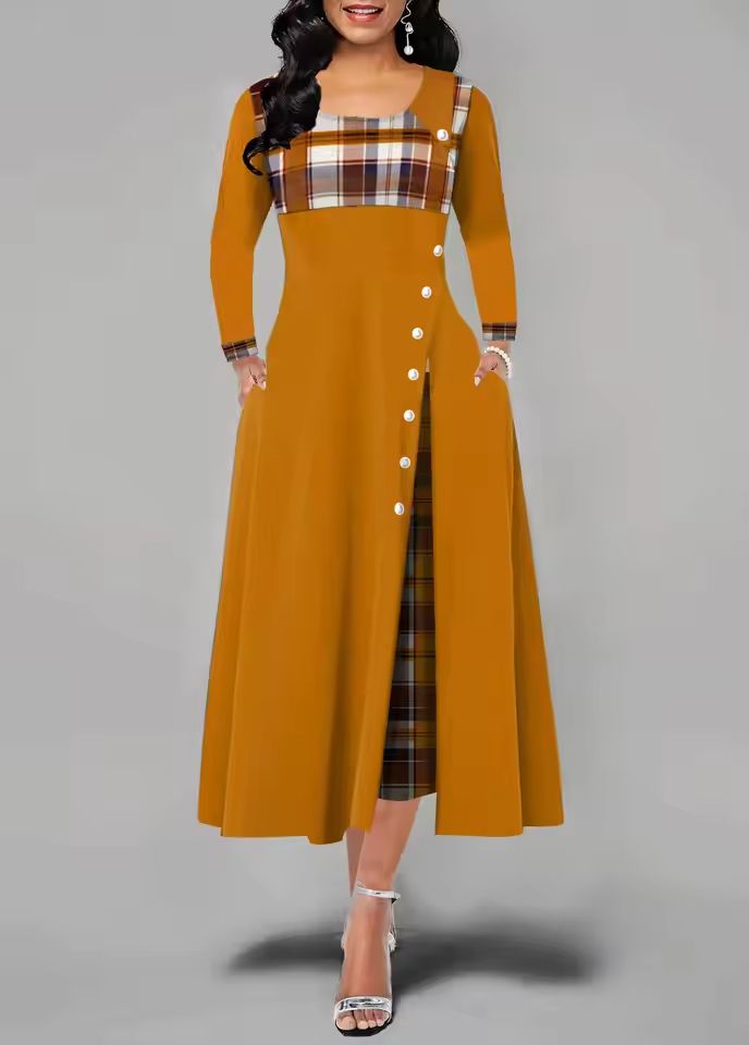 New Plus Size Long Maxi Dresses Women African Dresses Print Office Ladies Dress