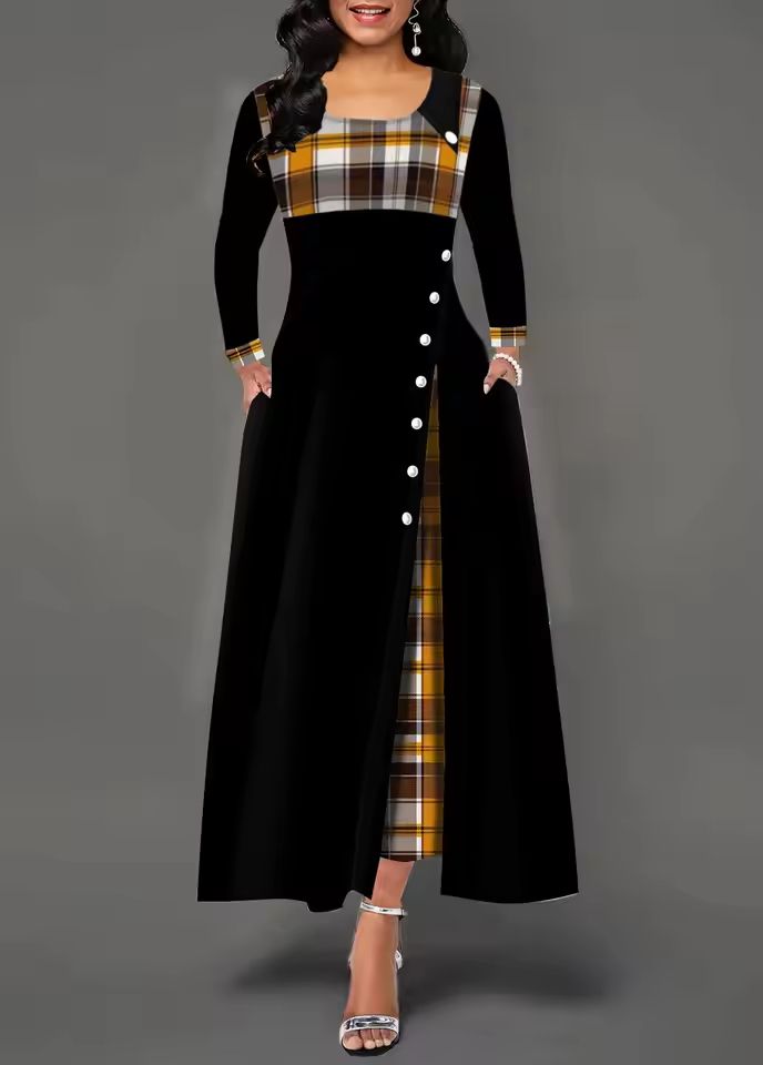New Plus Size Long Maxi Dresses Women African Dresses Print Office Ladies Dress