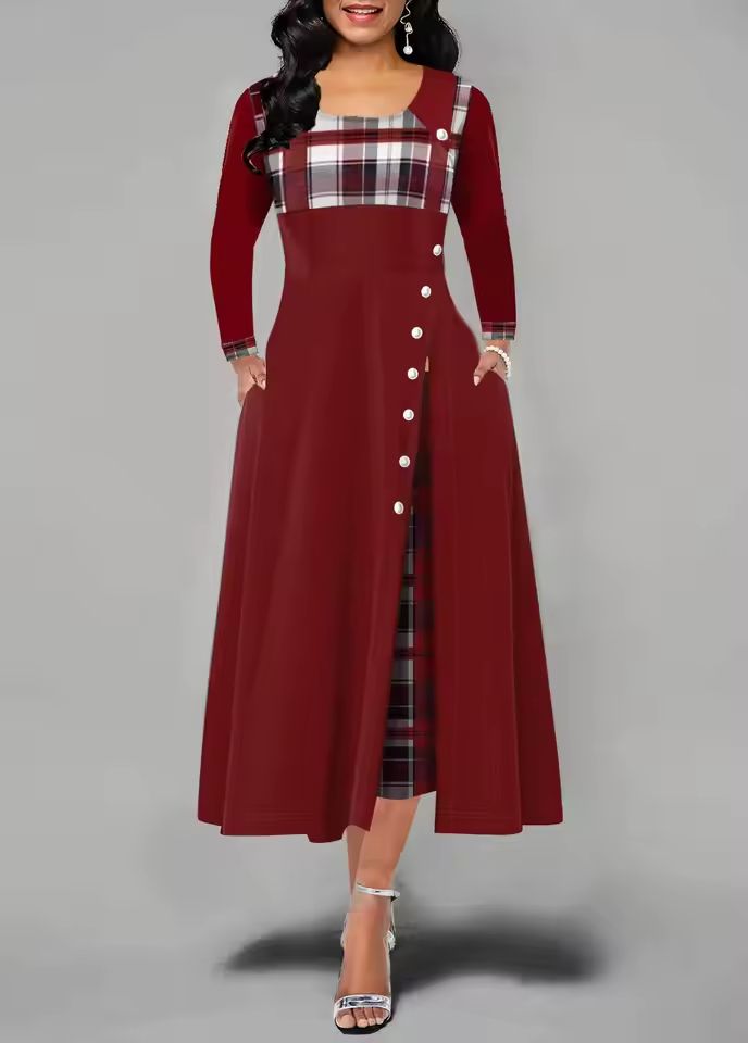 New Plus Size Long Maxi Dresses Women African Dresses Print Office Ladies Dress