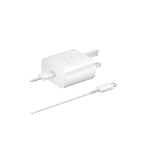 Samsung Super Fast Charging 25W With Type C To C Cable—Full Charger White