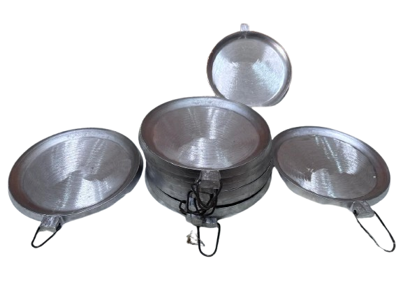 Heavy-Duty Jua Kali Aluminium Chapati Pans – Set of 5 Traditional Flat Cooking Tawas 🍽️