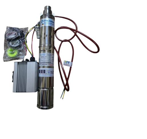 Take control of your water needs using solar power with the Premier 3FS1.5-95-48/400 Solar Submersible Pump.