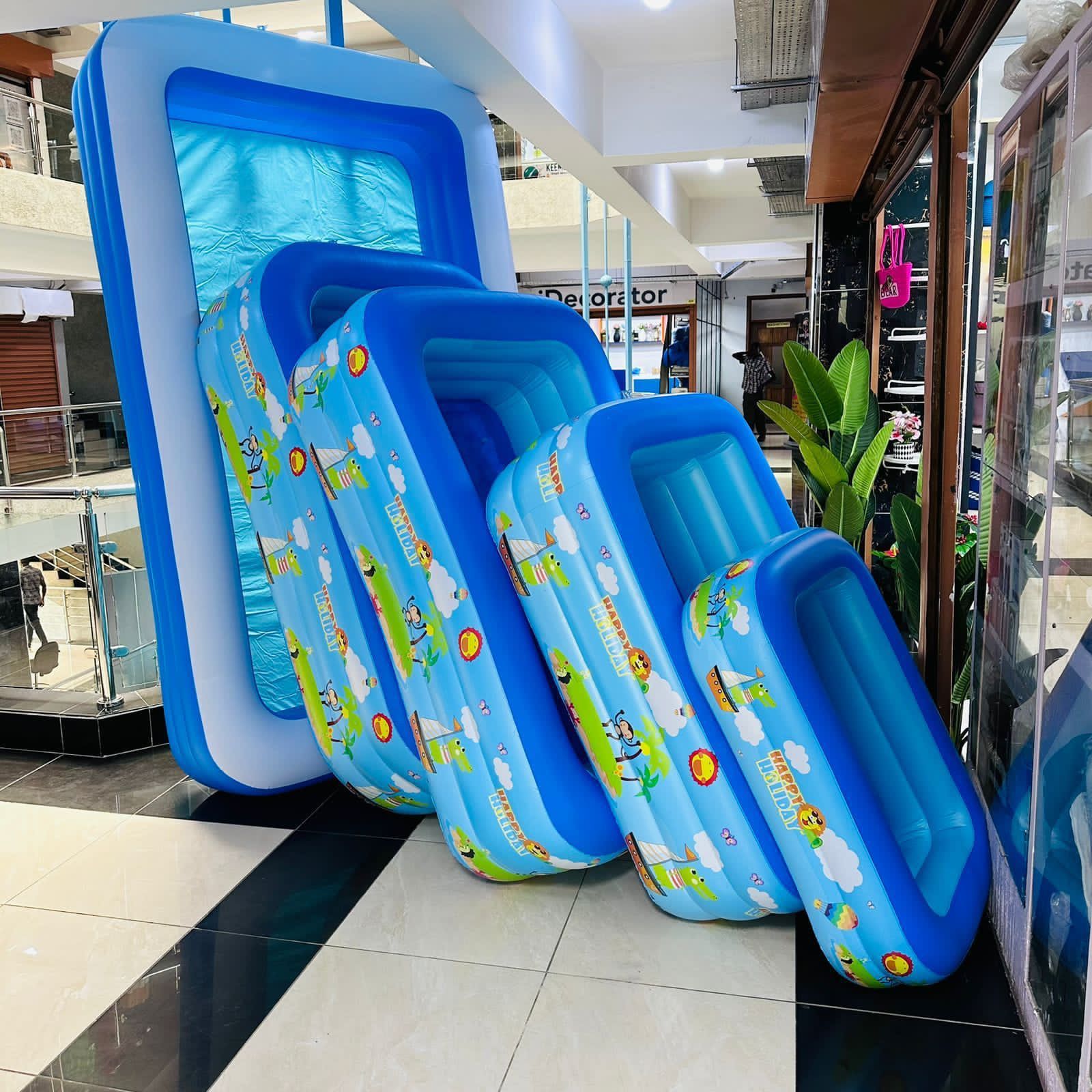 🌊 Summer Inflatable Family Swimming Pool with Electric Pump – 305×180×56cm, Thick PVC, Leak-Proof, Easy Setup for Kids & Adults
