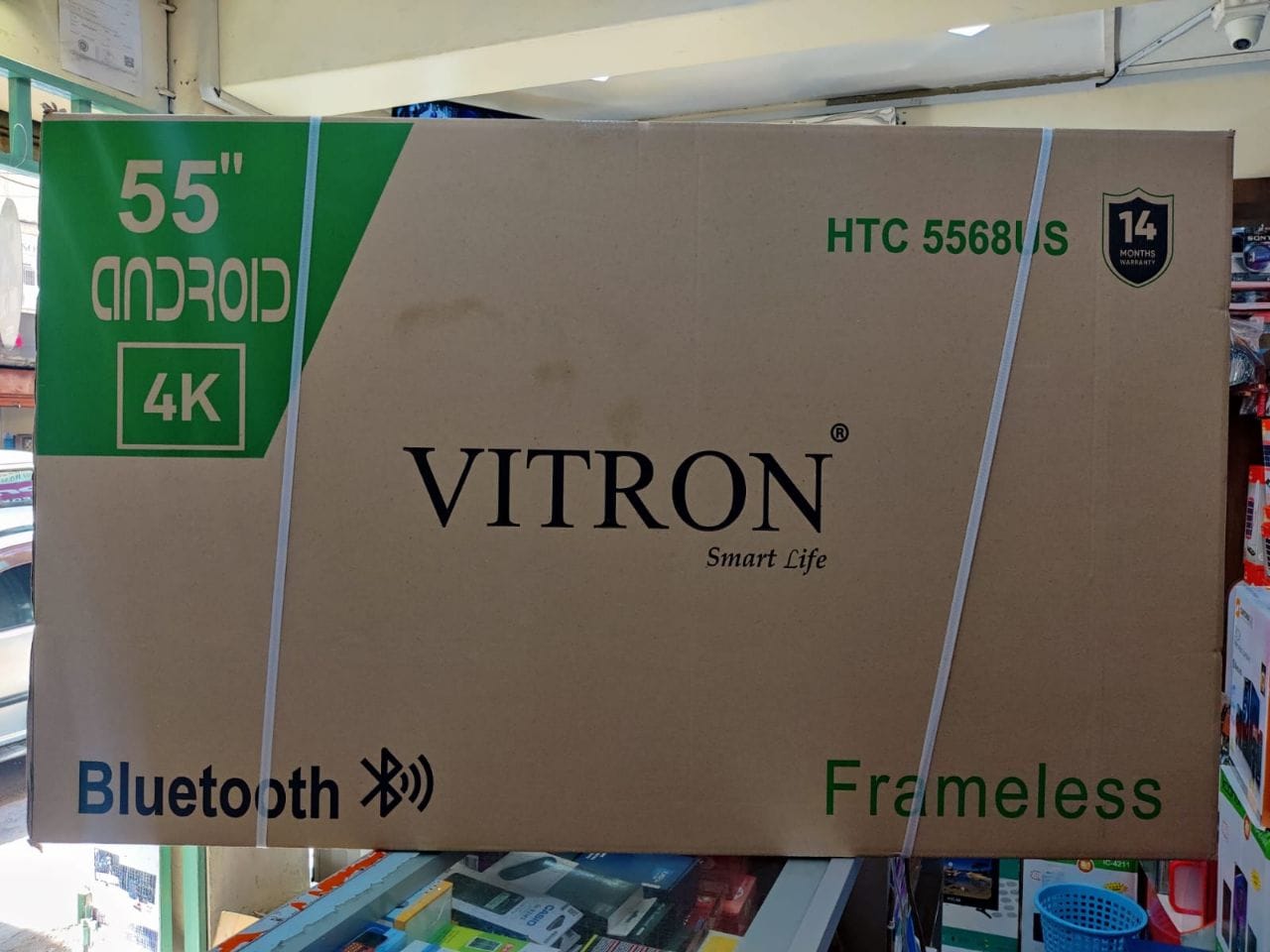 🎁 Vitron 55” Frameless 4K Smart Android TV HTC 5568US with Bluetooth – Ultra HD, Netflix, YouTube, 14-Month Warranty 📺