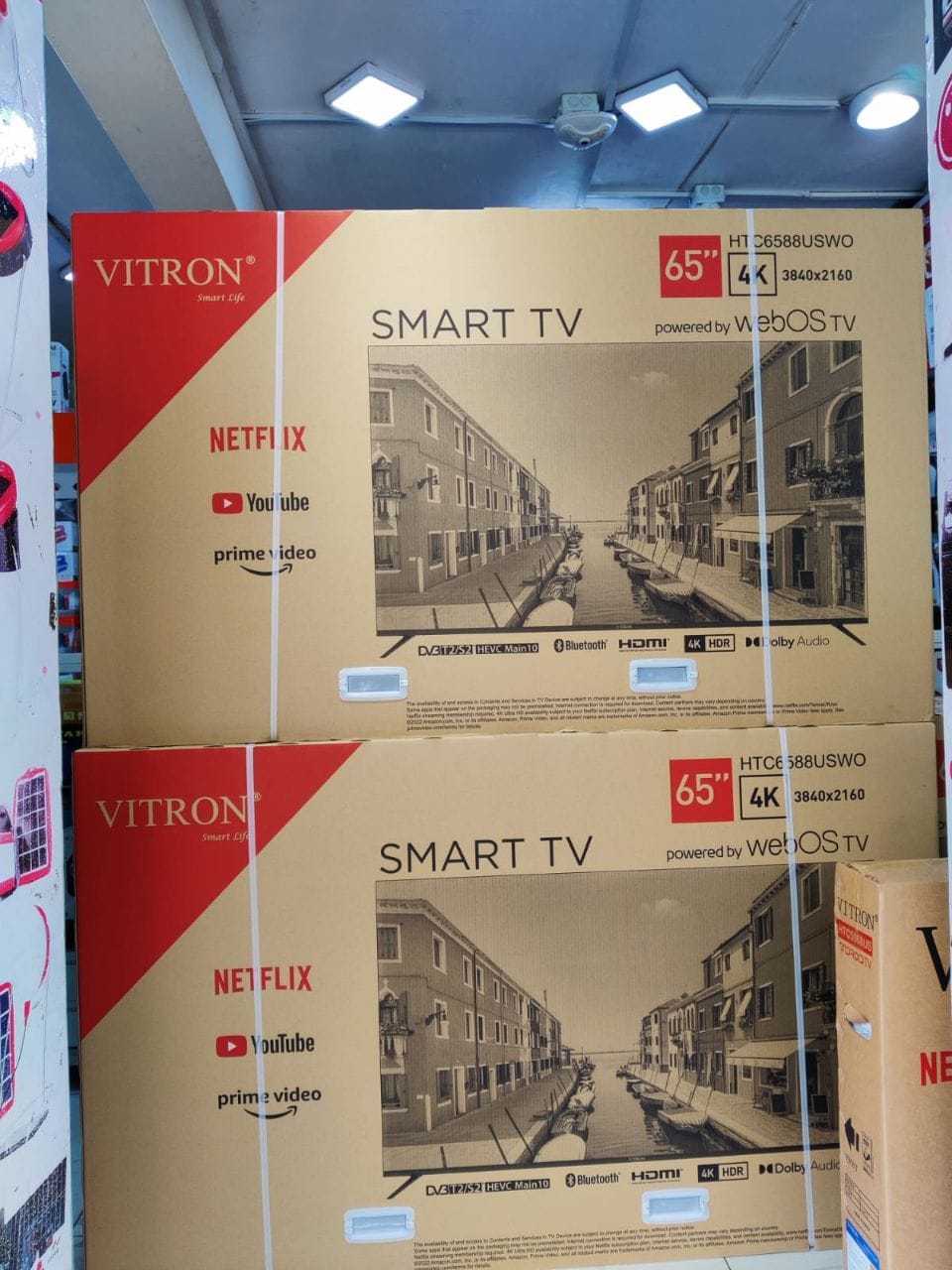 🎁 Vitron 65” Frameless 4K Smart WebOS TV HTC 6588USWO – Netflix, YouTube, Prime Video, Bluetooth, Dolby | 14-Month Warranty 📺