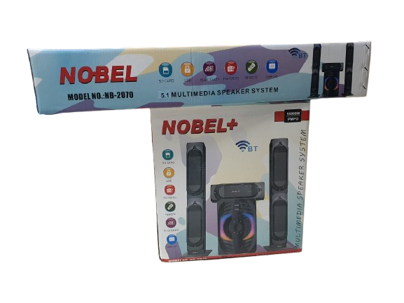 Nobel NB-2070 3.1ch Bluetooth Multimedia Subwoofer Speaker System – 55,000W PMPO