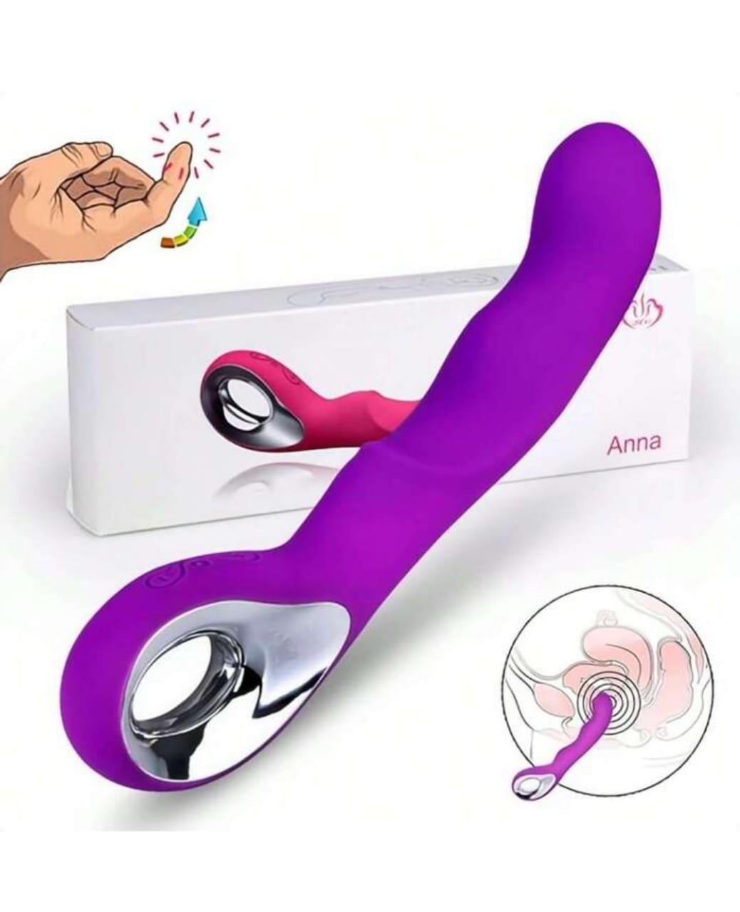 Anna G-Spot Vibrating Massager – Rechargeable Silicone Dildo