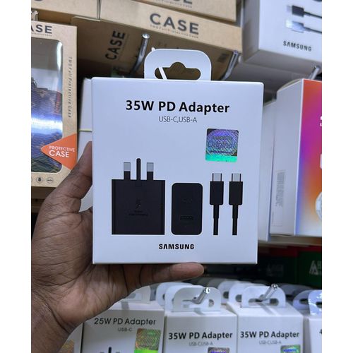 Samsung 35w Type C- Type C Super Fast complete Dual Chargers .With 2 Charging Ports