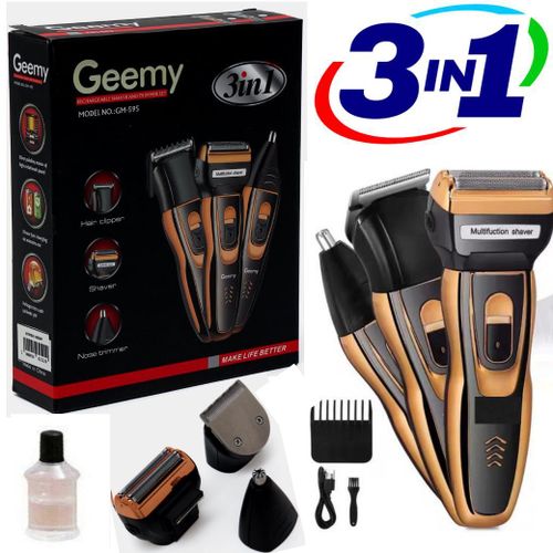 Geemy Barber Shaving Machine-Kinyozi // Shaver // Kinyozi // Best Kinyozi // BEST Rechargeable Smoother Hair Shaving Machine, Shaver- 3 In 1 FOR KINYOZI BUSINESS