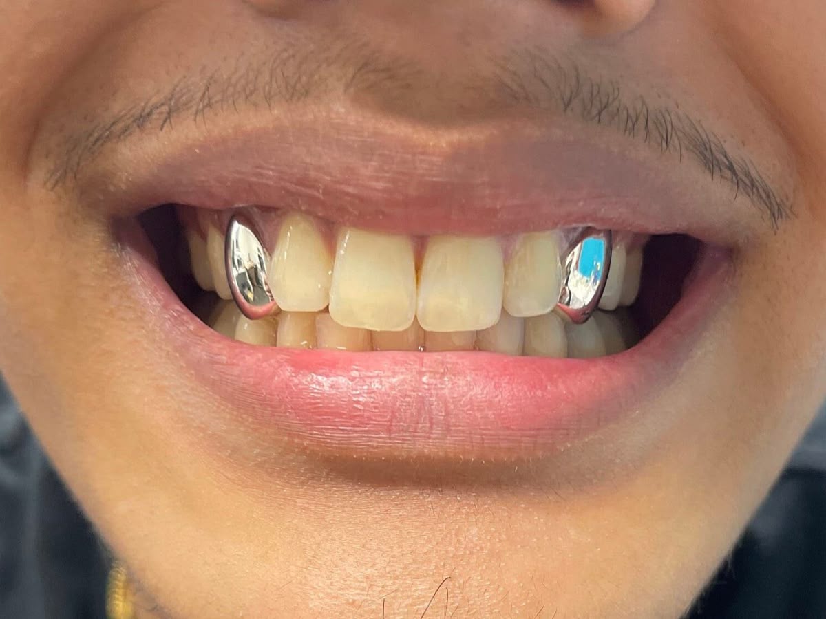 Sterling Silver 925 Grillz Any Teeth Single teeth grillz Single Top tooth mouth Grillz Caps for men women Teeth Mouth Party Accessories jewelries hip hop lover jewelry