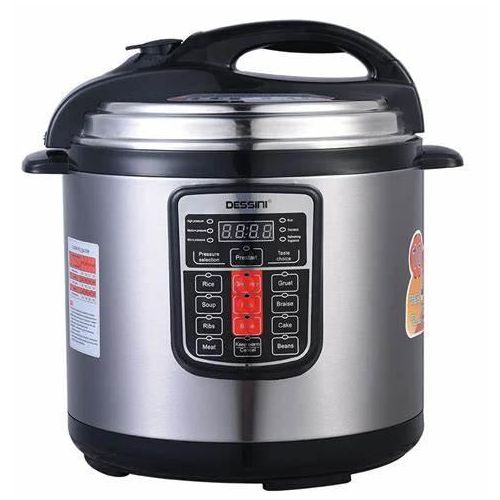 Dessini 6L Electric Pressure Cooker – Fast Cooking Multi-Function Cooker with Safety Lock, Non-Stick Pot & Digital Control – Cook Delicious Meals Within Minutes
