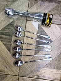 6-Piece Long Teaspoon Set – Stainless Steel Silver Spoons for Coffee, Tea, Desserts & Tall Glass Drinks – Durable & Elegant Tableware