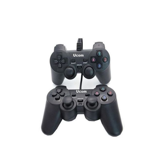 Ucom Double PC Gamepad – USB Wired Dual Shock Controller Set for Computer, Laptop & Gaming, Plug and Play