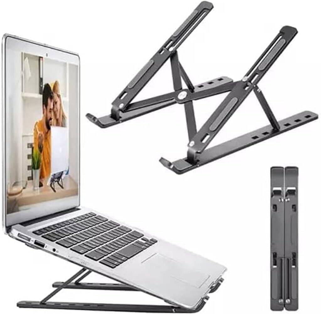 Laptop Stand – Adjustable Ergonomic Desktop Stand for Laptops and Notebooks, Improves Posture, Enhances Airflow Cooling, Strong Stable Build, Portable Design for Home, Office or Study Use