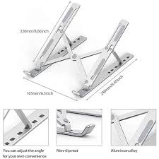 Laptop Stand – Adjustable Ergonomic Desktop Stand for Laptops and Notebooks, Improves Posture, Enhances Airflow Cooling, Strong Stable Build, Portable Design for Home, Office or Study Use