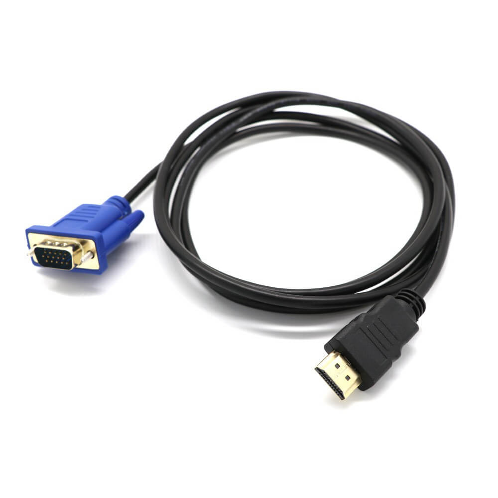 HDMI to VGA Cable 1.5M – Digital to Analog Video Converter for Laptops, PCs and Desktops, Supports 1080p HD Display, Plug and Play Design, Durable Cable for Monitors and Projectors