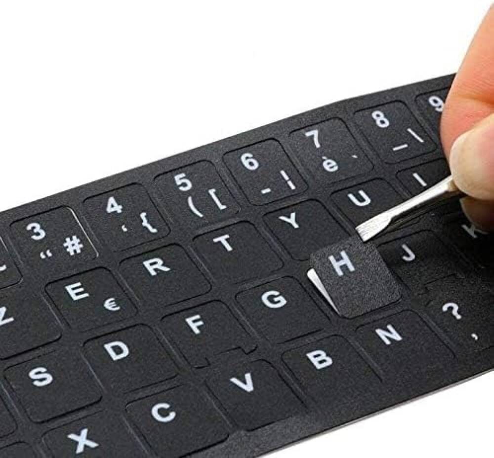 English Keyboard Stickers – Transparent Letter Stickers for Laptops, Desktops and External Keyboards, Easy to Apply, Durable and Wear Resistant Solution for Keyboard Refurbishing