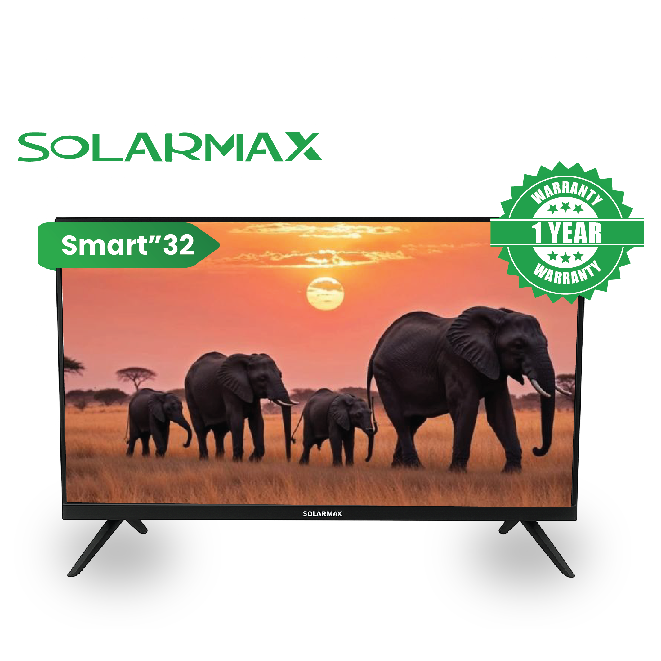 Solarmax 32-Inch Frameless Android TV In-Build decoder Smart TV 1080p Full HD ThinQ AI Bluetooth Netflix YouTube Prime Video Built-in Miracast DVB-T2 14 Months Warranty