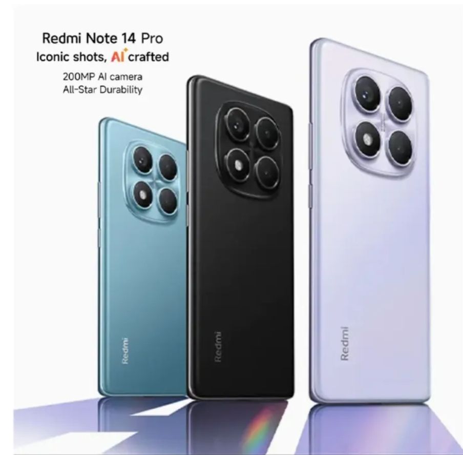 XIAOMI Redmi Note 14 Pro 8GB+256GB 6.67" 120Hz AMOLED Display 200MP Camera IP64 Dust and Splash Resistant 5500mAh Battery 45W Fast Charging SmartPhone