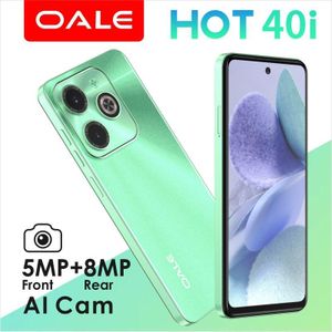 Oale Hot 40i 64GB+3GB 6.7" 120Hz Display 13MP+8MP Camera 5000mAh Battery 10W Charge IP54 Dust And Water Resistant Fingerprint Unlock MTK Helio G81 Android Smartphone