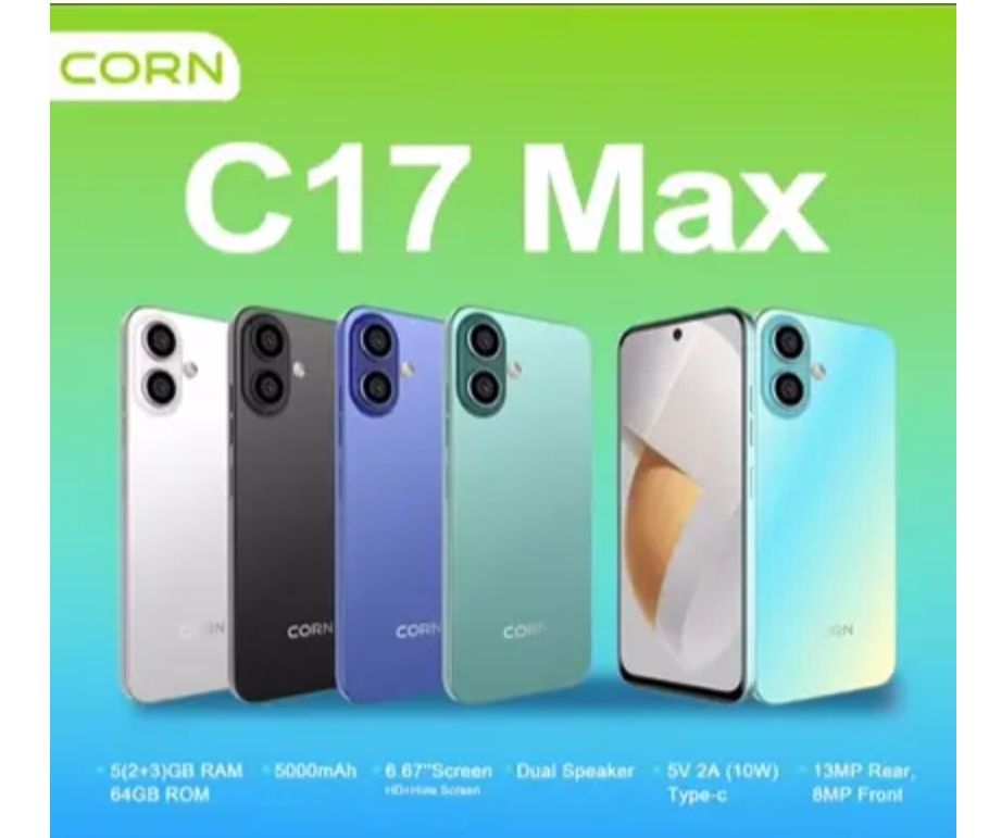[HotDeal🔥] Corn C17 Pro Max 64GB+5(2+3Extended)GB Ram Unlocked Cell Phone, Android 6.6"HD +WATERDROP SCREEN 13MP Main Camera,8mp Front Camera 5000mAh Dual SIM, Face ID Smart phone