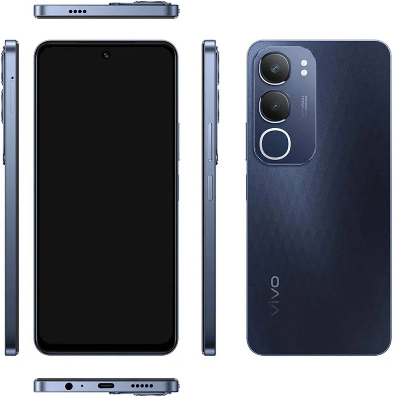 [Flash Sale] Vivo Y19S 4G 6.68" 90Hz IPS LCD Dispaly 128GB ROM+4GB RAM 50MP + 5MP Camera Unisoc Tiger T612 Processor IP64 Android 14 5500mAh 15W Battery TypeC DualSim Fingerprint Unlock Smart Phones