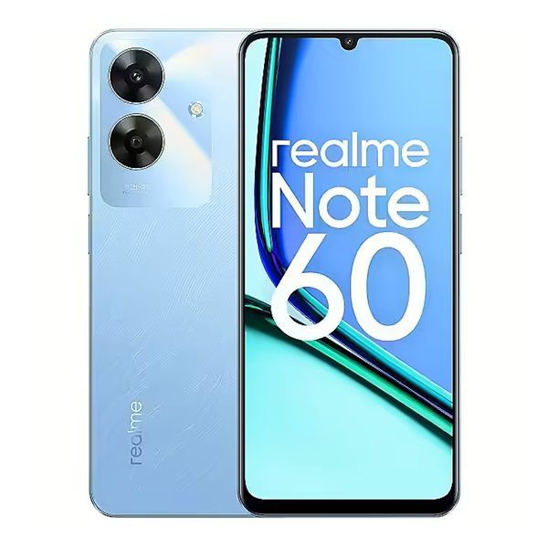 [Hot Deal] Realme Note 60 6.74" 120Hz IPS LCD Display 128GB + 4GB 32MP+5MP Camera Unisoc Tiger T612 Processor  5000mAh 10W Battery Type-C Android 14 Dual SIM IP64 D/W Side Fingerprint smartphone