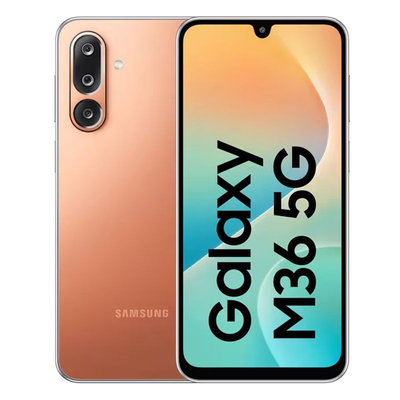 [Brand New] Samsung Galaxy M36 5G 6.7" 120Hz Super AMOLED Display 6GB RAM+128GB ROM 50MP+13MP 4K@30fps Camera Exynos 1380 Chipset 5000mAh 25W Batt Android 15 ONEUI 7 Fingprt Type C DualSIM Smartphone