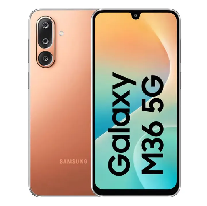 [Brand New] Samsung Galaxy M36 5G 6.7" 120Hz Super AMOLED Display 6GB RAM+128GB ROM 50MP+13MP 4K@30fps Camera Exynos 1380 Chipset 5000mAh 25W Batt Android 15 ONEUI 7 Fingprt Type C DualSIM Smartphone