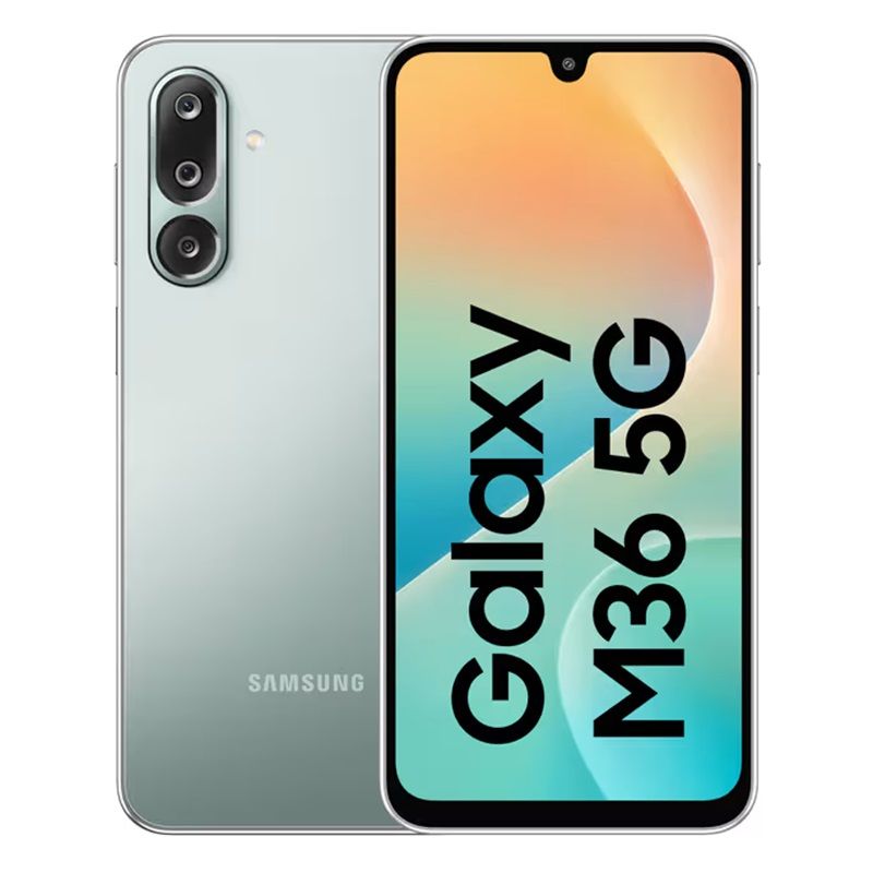 [Brand New] Samsung Galaxy M36 5G 6.7" 120Hz Super AMOLED Display 6GB RAM+128GB ROM 50MP+13MP 4K@30fps Camera Exynos 1380 Chipset 5000mAh 25W Batt Android 15 ONEUI 7 Fingprt Type C DualSIM Smartphone