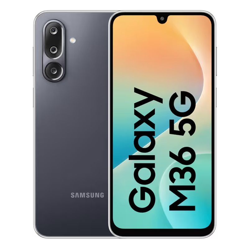 [Brand New] Samsung Galaxy M36 5G 6.7" 120Hz Super AMOLED Display 6GB RAM+128GB ROM 50MP+13MP 4K@30fps Camera Exynos 1380 Chipset 5000mAh 25W Batt Android 15 ONEUI 7 Fingprt Type C DualSIM Smartphone