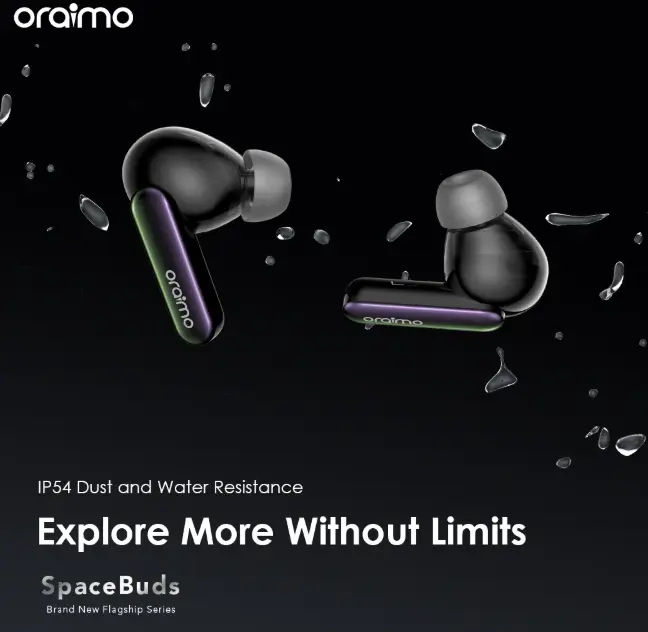 [Super Quality]Oraimo Spacebuds OTW-630 Hybrid ANC True Wireless Earbuds Customized Voice Prompt Wireless Bluetooth Earphones