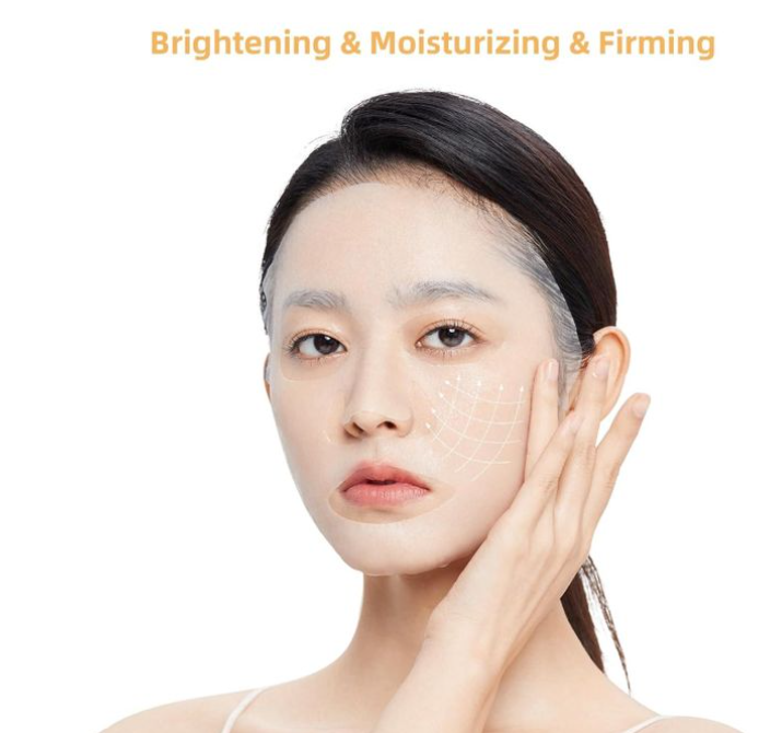 SADOER 10 Pieces Vitamin C Brightening Revitalize Face Mask, an alternative to garnier, with a  Fresh Orange scent Facial Sheet Mask