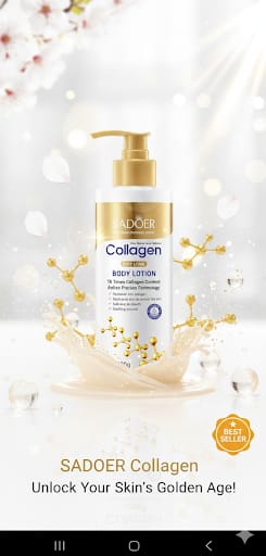 SADOER Collagen Body, Hand & Neck Lotion 10X More Youthful Skin! Say goodbye to wrinkles & dryness. Achieve smooth, firm, glowing skin with our best-selling anti-aging formula Moisturizing antiwrinkle