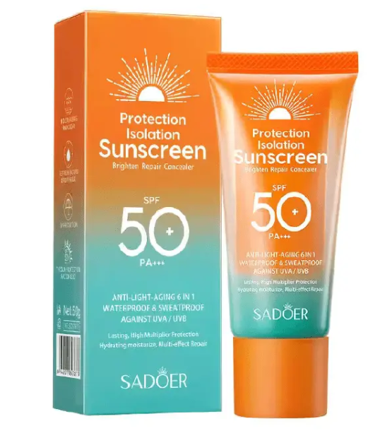 SADOER Turmeric ClearRadiance 7-in-1 Acne Defense Skincare Set – Turmeric Cleanser, Vitamin C Serum, Toner, Moisturizing Cream, Turmeric Soap, Bamboo Charcoal Blackhead Mask + SPF 50 PA+++ Sunscreen