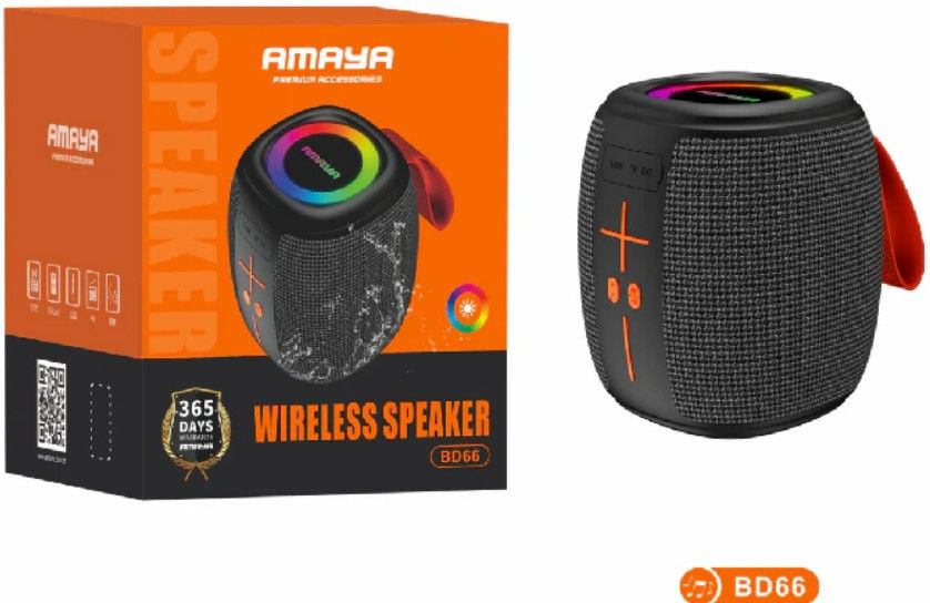 AMAYA BD66 COMPACT BLUETOOTH SPEAKER – SUPER BASS, MULTI-MODE PLAYBACK & POWERED PORTABILITY