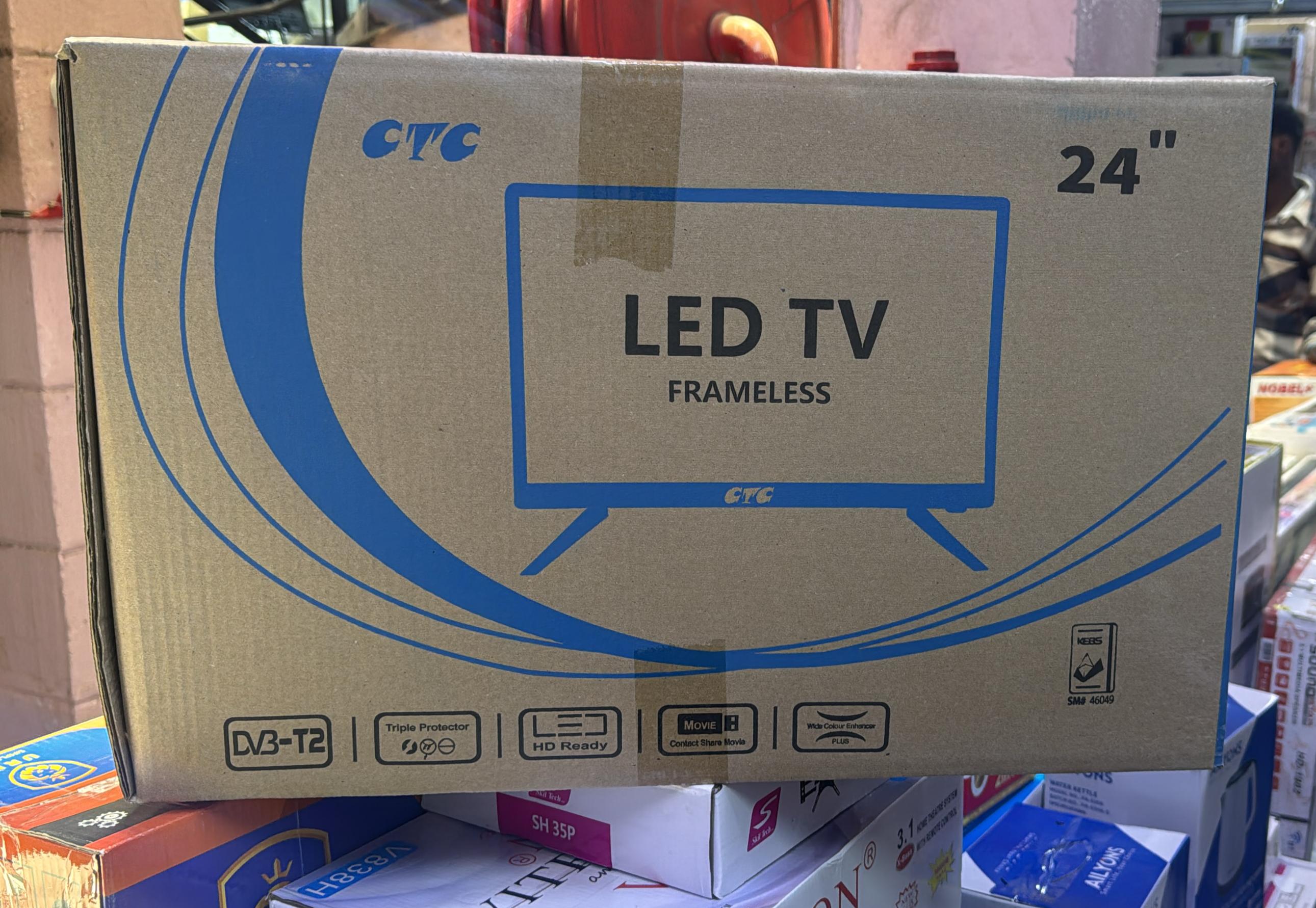 CTC 24-Inch Digital LED TV – Cast Function, HD Display, USB, HDMI, DVB-T2, Energy Saving