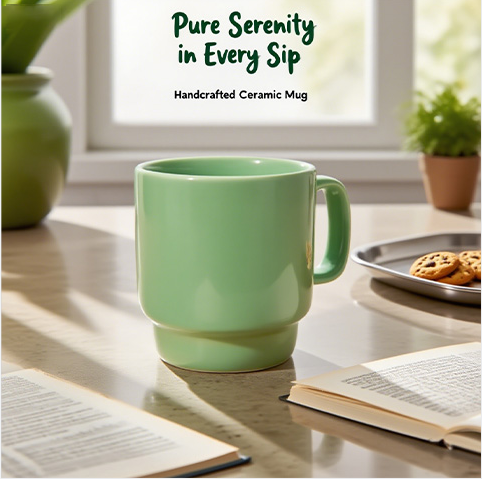 Coffee Mugs Set of 6,  Ceramic Coffee Cups with Comfortable Handle, Classic White Mug for Men and Women, Tea Cup Set for Latte, Cappuccino, Milk, Dishwasher and Microwave Safe