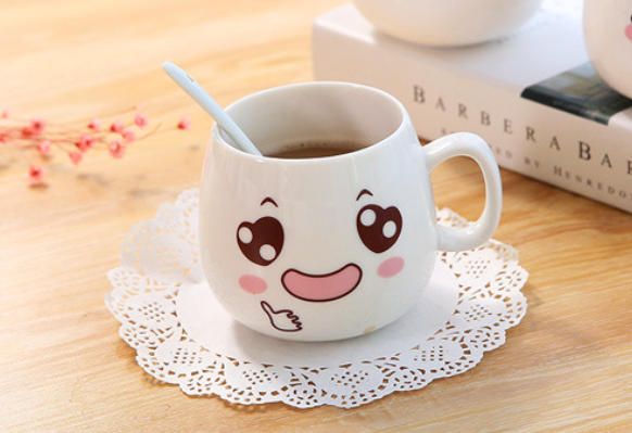 🔥PRICE OFFER🔥🌽ONLY AT KILIM🌽☕ 6pcs Cartoon Expression Ceramic Coffee Mugs – Fun & Stylish Bring fun to your tea or coffee time with this set of 6 ceramic mugs featuring playful facial expressions.