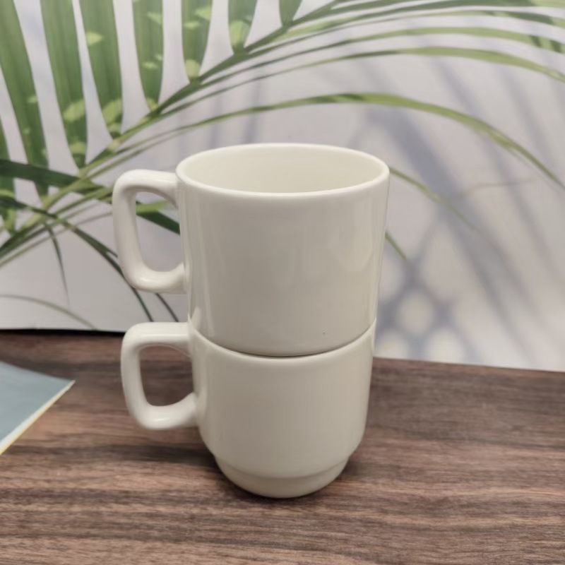 6 Pcs Classic Ceramic Cups/mugs.💙Elevate your sipping experience with this elegant ceramic mug featuring a V shaped design. Perfect for coffee, tea, or hot chocolate,