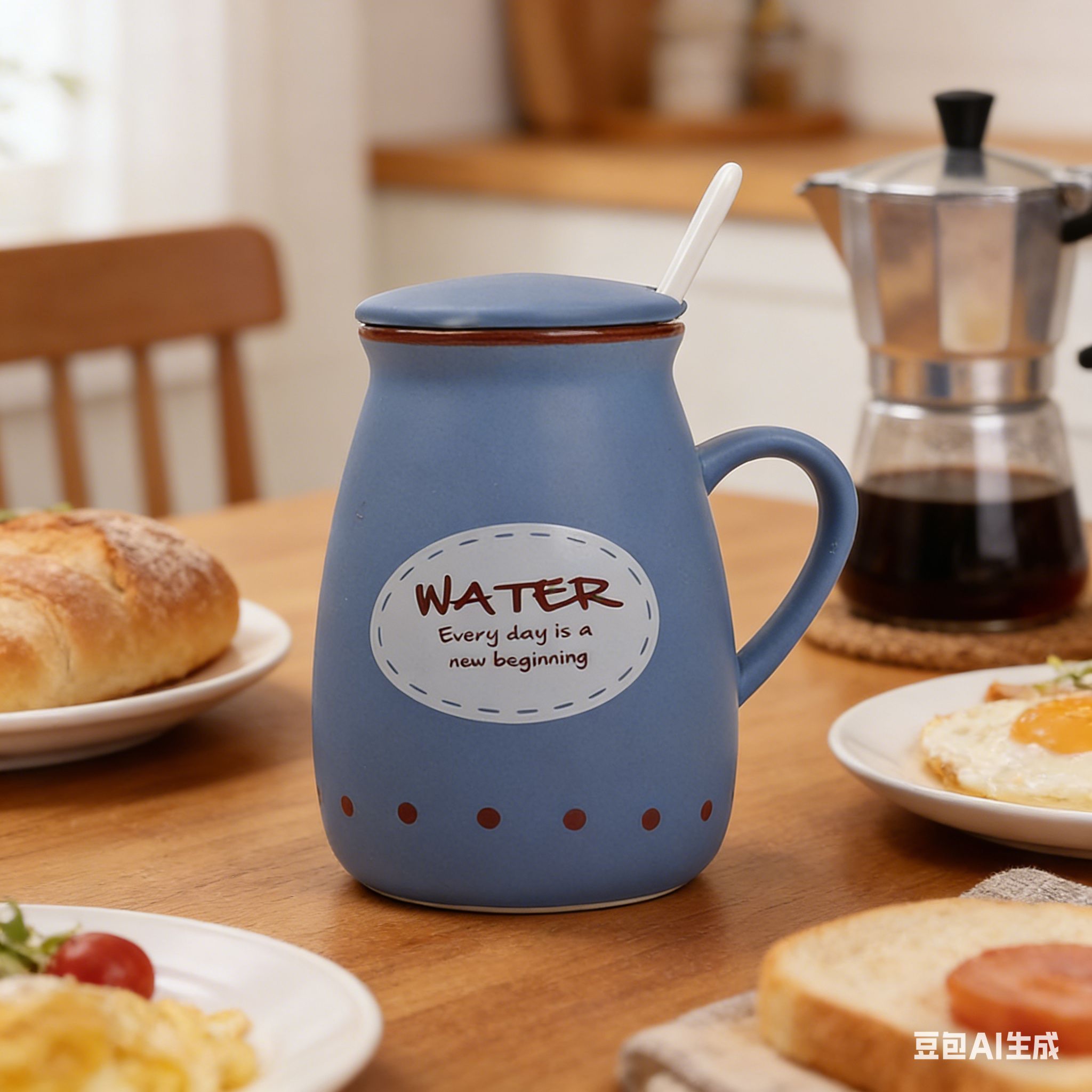 🔥PRICE OFFER🔥🌽ONLY AT KILIM🌽 ceramic milk mug, adding a touch of rustic charm to your kitchen.📦 Order now and enjoy your favorite drinks in style!withlid