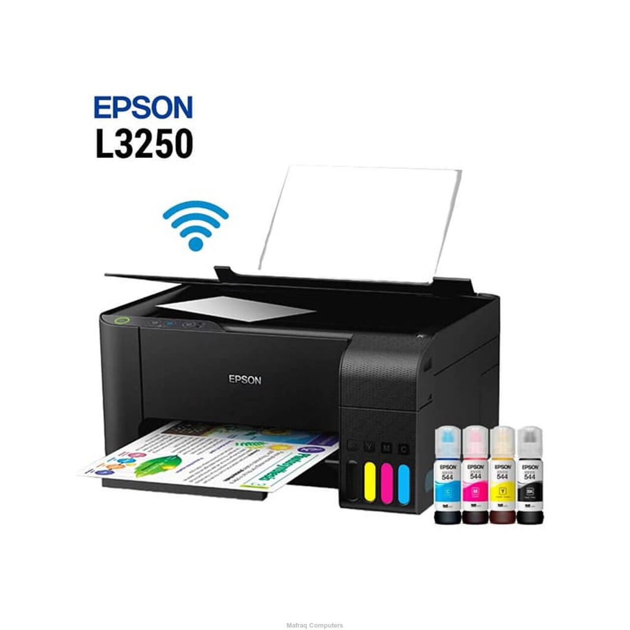 {With inks} Brand New Epson Office Printer | Epson L3250 ECOTANK Printer Black in Color, Print, Scan, Copy and Wireless| All in one Office Printer | Portable and Easy to Install and Print