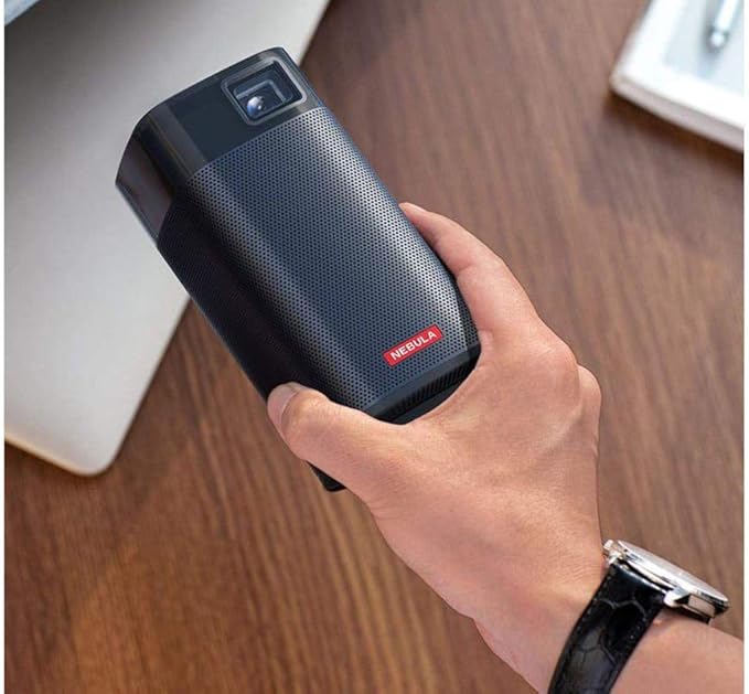 Nebula portable projectors Anker Nebula Apollo 200 ANSI Lumens Wi-Fi Mini Portable Projector with Built-in 360°Speakers Touch Control Panel 4-Hour Battery Life HDMI & USB Ports Up to 100-Inch Screen